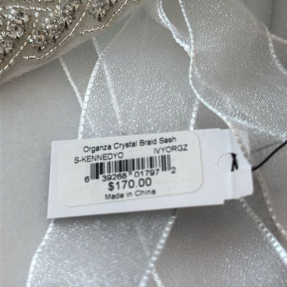 Nina Bridal Crystal Braid Sash main image 4